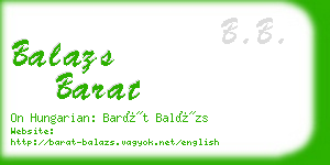 balazs barat business card